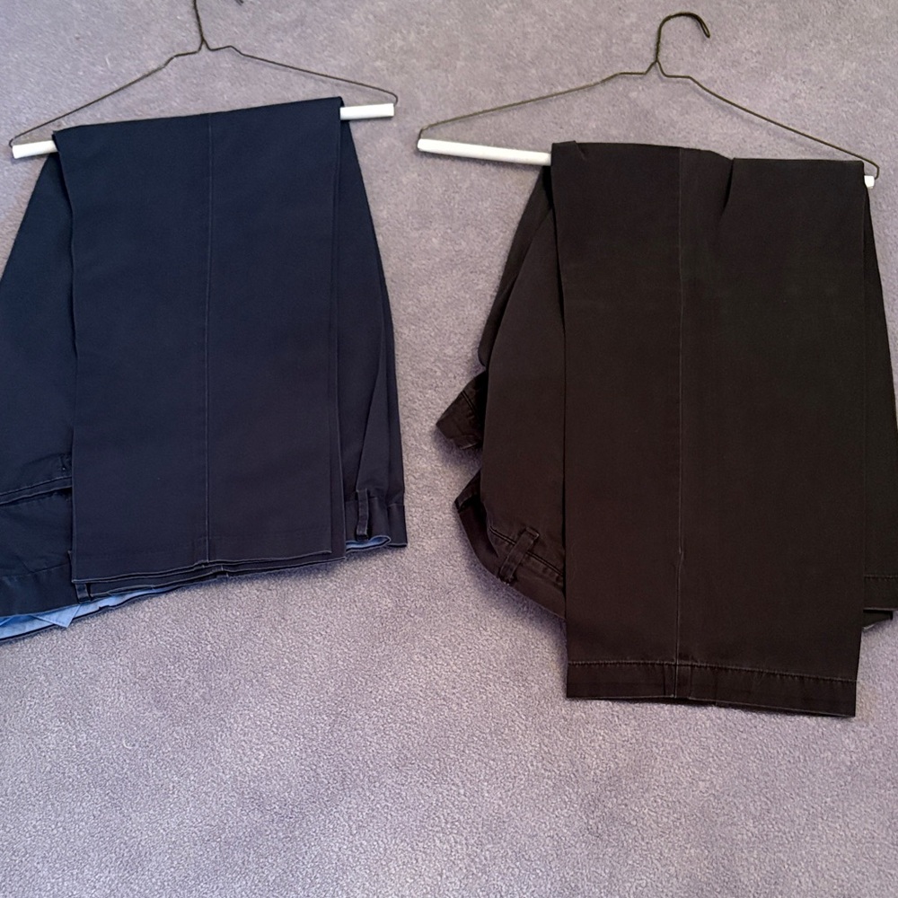 Men's Navy and Black Chinos